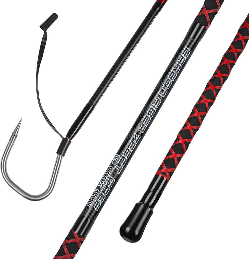 FISHAPPY Fishing Gaff Saltwater Fish Gaff with S316 Stainless Steel Fishing Hook Carbon Fiber Fishing Gaff - Image 1